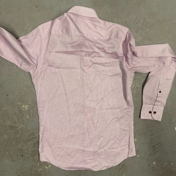 Harry Rosen Signature Dress Shirt Slim Fit Textured Cotton Long Sleeve 15 Small - Picture 9 of 9